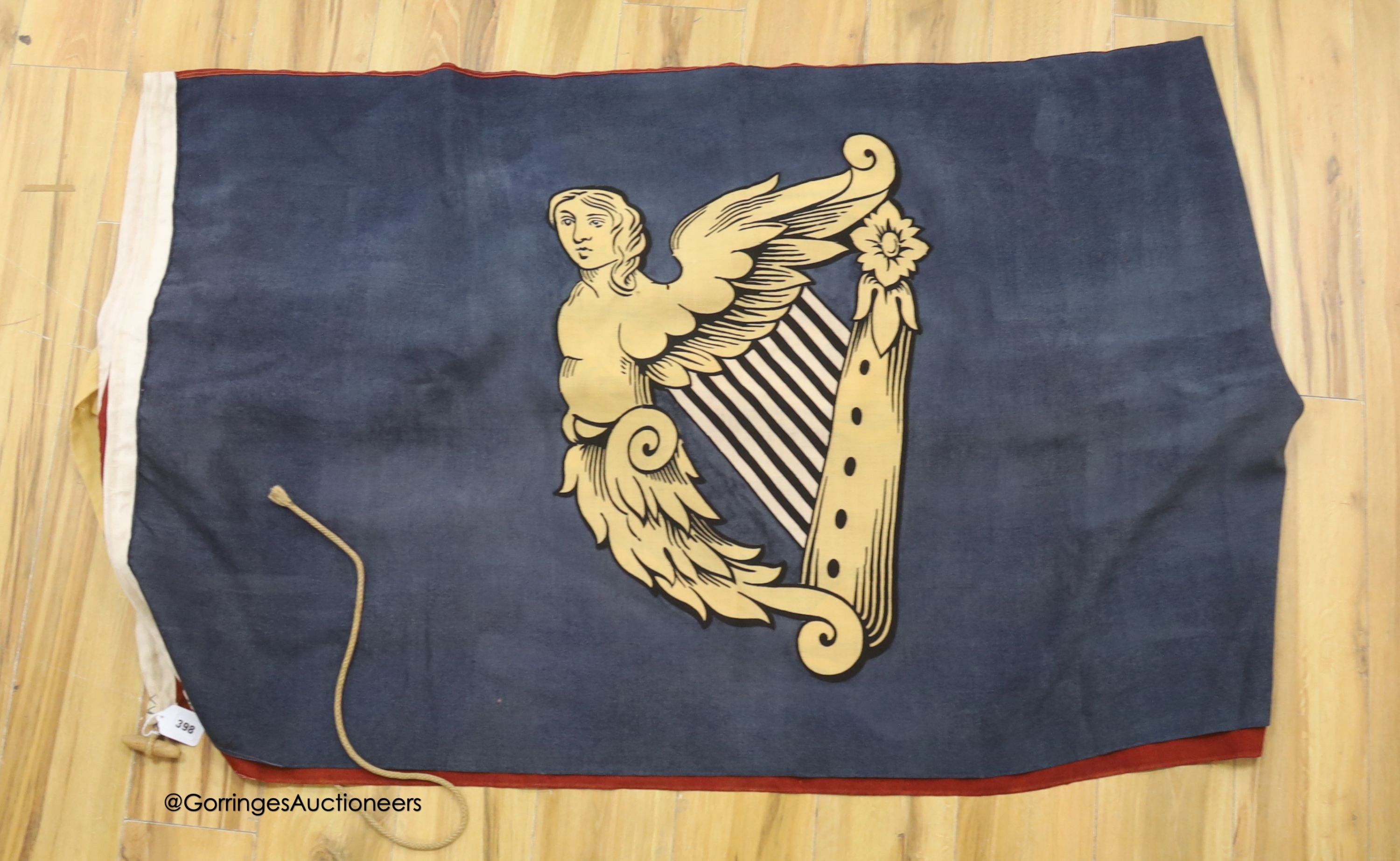 A large Royal Standard flag